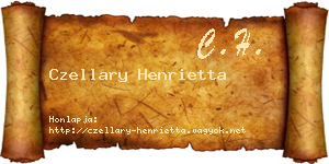 Czellary Henrietta névjegykártya