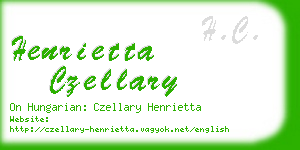 henrietta czellary business card